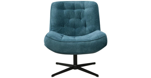 SESSEL in Struktur Pastellblau  - Pastellblau/Schwarz, Design, Holz/Textil (71/83/79cm) - Carryhome