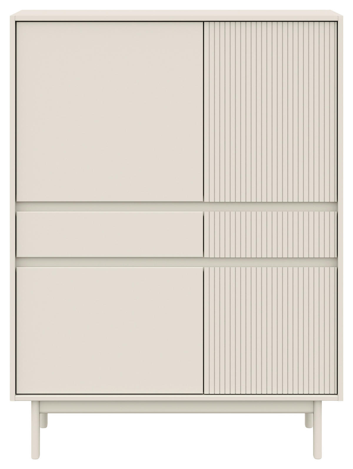 HIGHBOARD  in 102/136/42 cm  - Beige, Design, Holz (102/136/42cm) - Livetastic