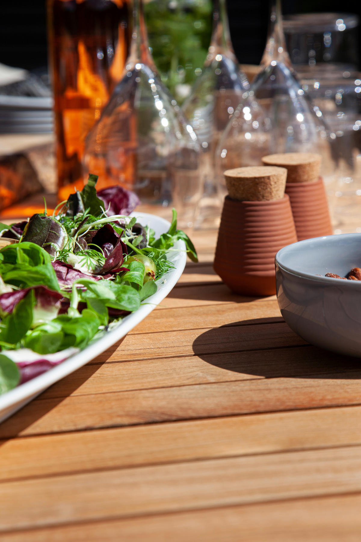 GARTENTISCH 167,5/100/74 cm  - Anthrazit/Teakfarben, KONVENTIONELL, Holz/Metall (167,5/100/74cm) - Gardenson