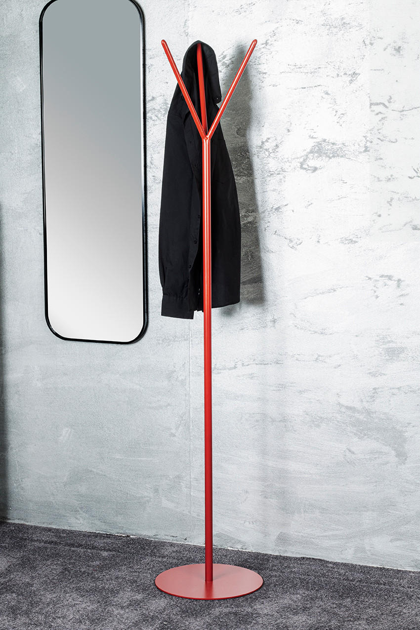 KLEIDERSTÄNDER in Rot 35/173/35 cm   - Rot, Design, Metall (35/173/35cm)