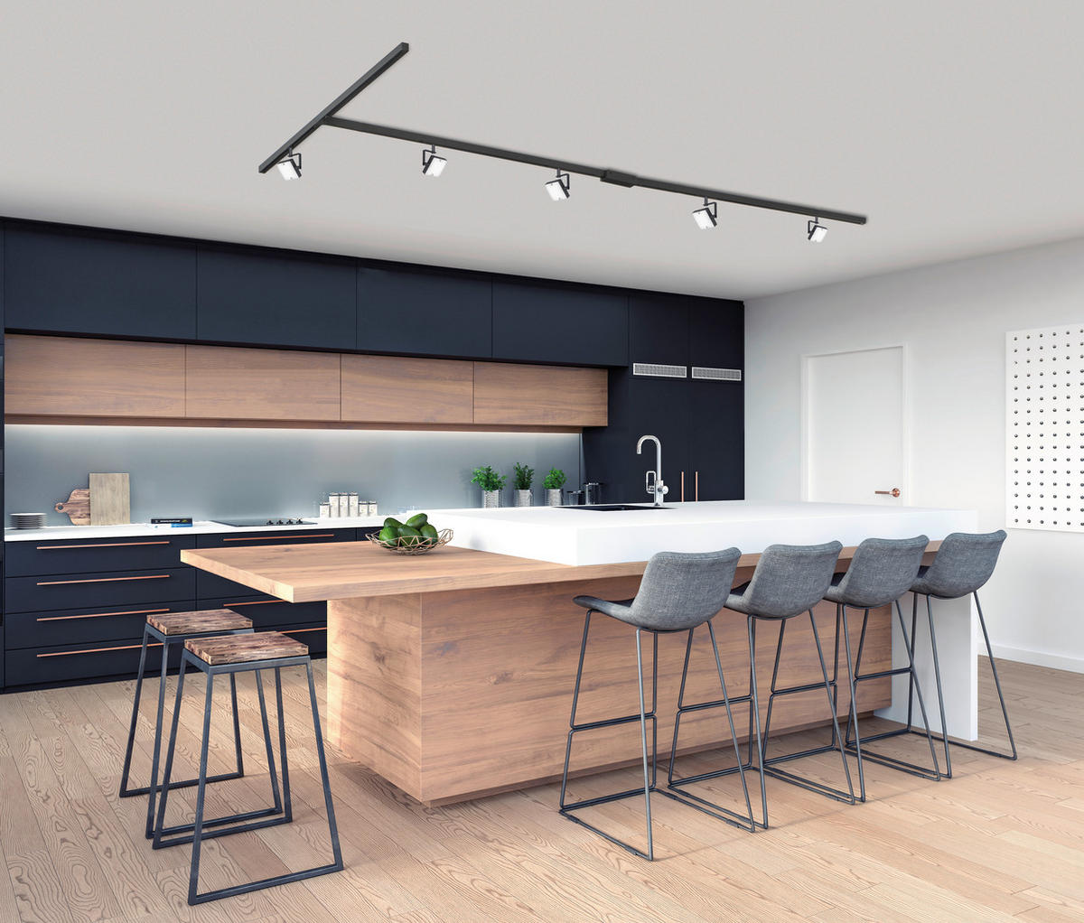 SKENSYSTEM M6 Licht 8/1,5/15 cm   - antracit, Design, metall (8/1,5/15cm) - Fischer & Honsel