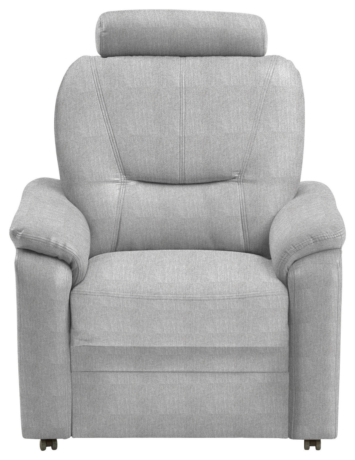 FERNSEHSESSEL Chenille Silberfarben  - Silberfarben/Schwarz, Konventionell, Kunststoff/Textil (90/96/89cm) - Beldomo Comfort