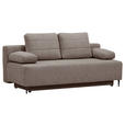 SCHLAFSOFA Flachgewebe Braun  - Schwarz/Braun, KONVENTIONELL, Textil/Metall (197/75/100cm) - Carryhome