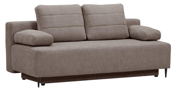 SCHLAFSOFA Flachgewebe Braun  - Schwarz/Braun, KONVENTIONELL, Textil/Metall (197/75/100cm) - Carryhome