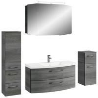 BADEZIMMER 5-teilig  in 161 cm  - Chromfarben/Graphitfarben, KONVENTIONELL, Glas/Holzwerkstoff (161cm) - Pelipal