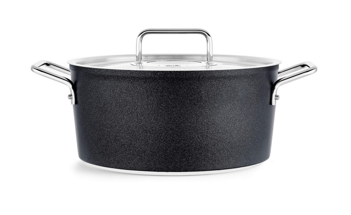 KOCHTOPF 4,9 l  - Schwarz, Basics, Metall - Fissler