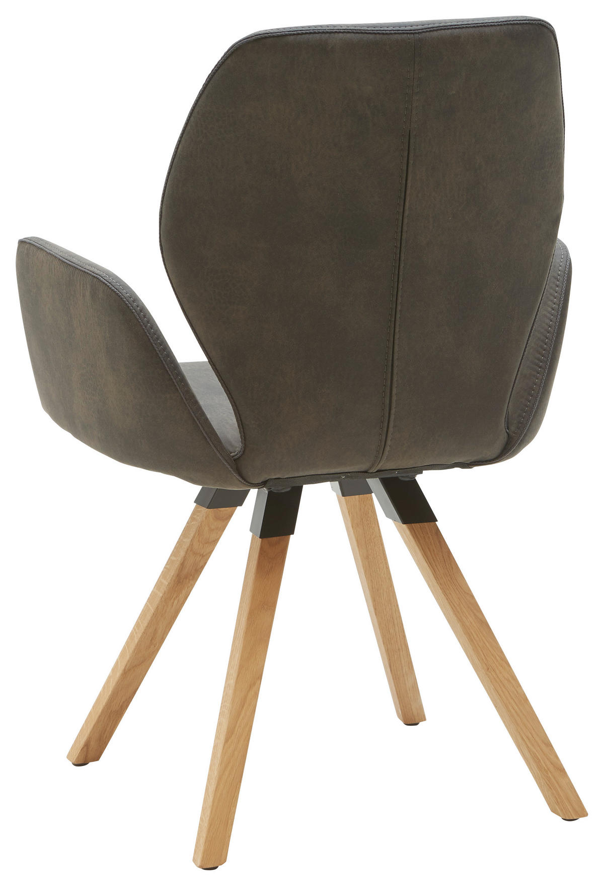 ARMLEHNSTUHL  in Mikrofaser  - Eichefarben/Anthrazit, Design, Holz/Textil (62/91/59cm) - Valnatura