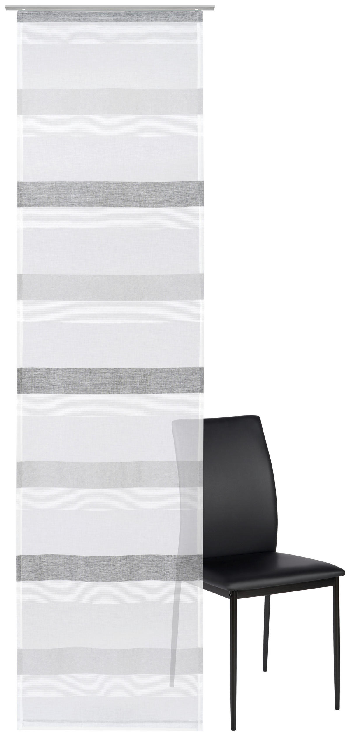 PANELOVÝ ZÁVĚS, 60/245 cm - barvy stříbra/antracitová, Basics, textil (60/245cm) - Novel