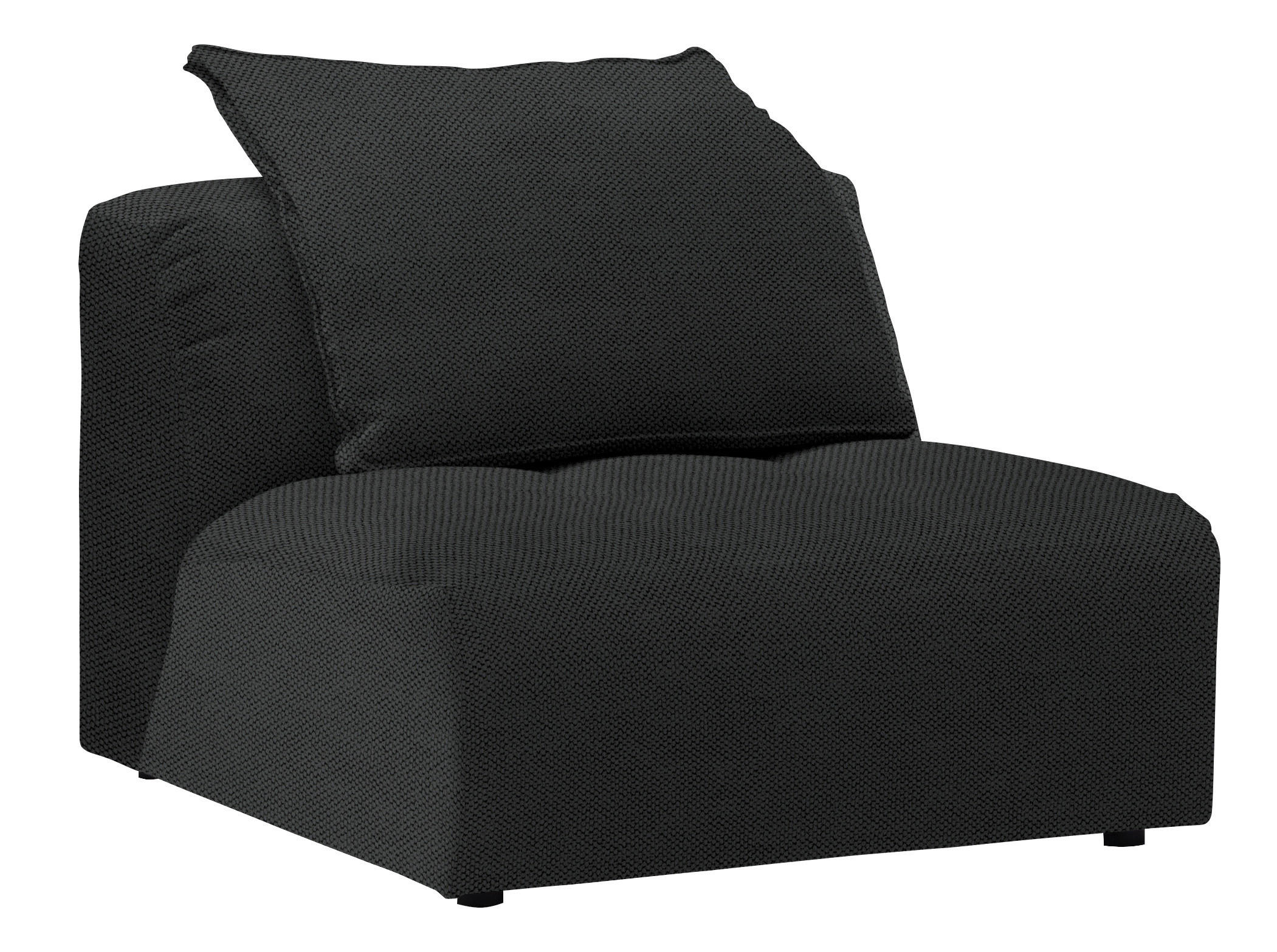 SESSEL in Webstoff Anthrazit  - Anthrazit/Schwarz, MODERN, Kunststoff/Textil (98/77/108cm) - Stylife