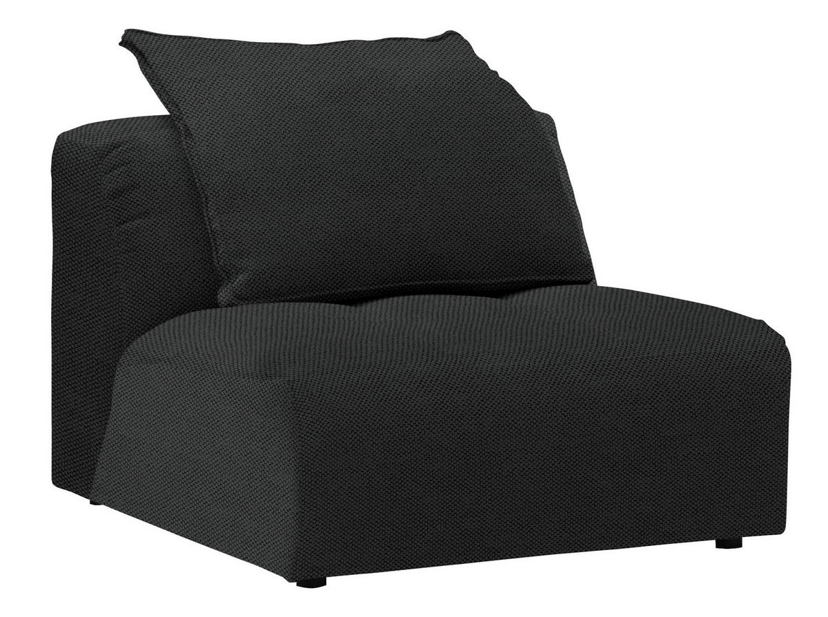 SESSEL in Webstoff Anthrazit  - Anthrazit/Schwarz, MODERN, Kunststoff/Textil (98/77/108cm) - Stylife