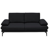 2,5-SITZER in Echtleder Anthrazit  - Anthrazit/Schwarz, Design, Leder/Metall (196/86/104cm) - Dieter Knoll