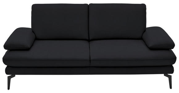 2,5-SITZER in Leder Anthrazit - Anthrazit/Schwarz, Design, Leder/Metall (196/86/104cm) - Dieter Knoll