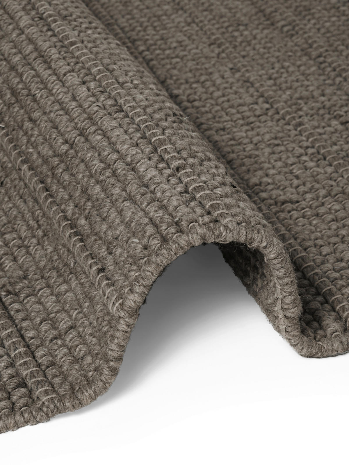 WOLLTEPPICH 80/250 cm Camden Grau, Dunkelbraun rechteckig  - Dunkelbraun/Grau, KONVENTIONELL, Textil (80/250cm) - Ted Baker