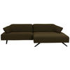 ECKSOFA in Struktur Dunkelgrün  - Dunkelgrün/Anthrazit, Design, Textil/Metall (276/165cm) - Himolla