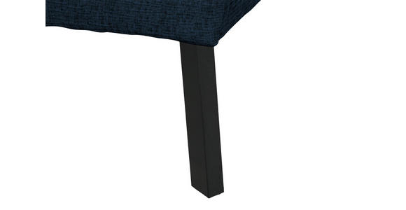 ECKSOFA in Chenille Dunkelblau  205/280 cm  - Schwarz/Dunkelblau, Design, Textil/Metall (205/280cm) - Xora