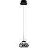 LED-PENDELLEUCHTE Arabella 14/200 cm   - Schwarz/Grau, Basics, Glas/Metall (14/200cm) - Fabas Luce