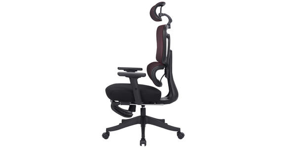 CHEFSESSEL Netzbespannung Rot, Schwarz  - Rot/Schwarz, Design, Kunststoff/Textil (67,5/126/134/65cm) - Novel