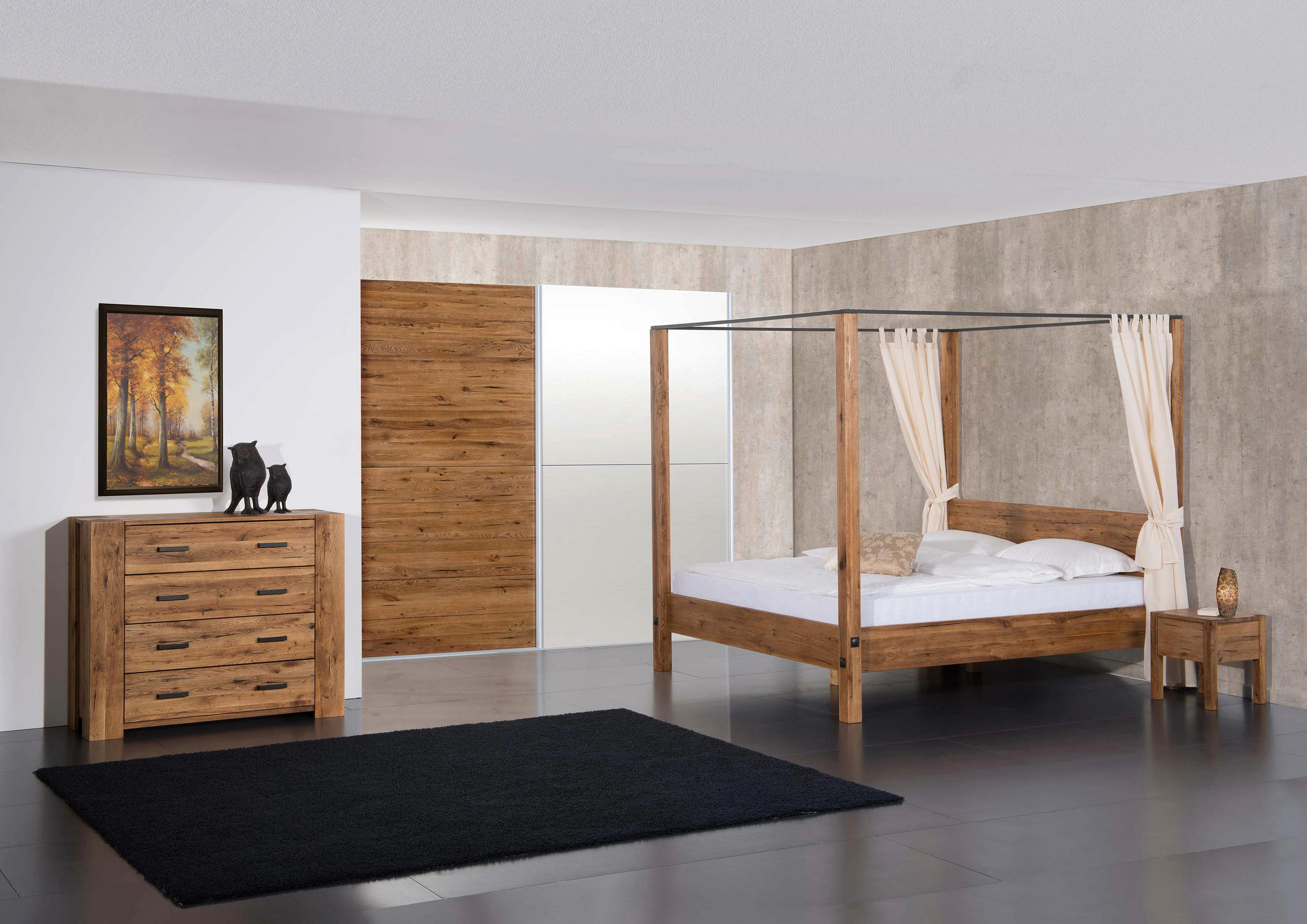 HIMMELBETT 140/200 cm  in Mooreichefarben  - Mooreichefarben, MODERN, Holz (140/200cm) - Livetastic