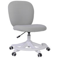 JUGENDDREHSTUHL  in Netzbespannung Grau, Weiß  - Weiß/Grau, MODERN, Kunststoff/Textil (50/86-94/61cm) - Boxxx