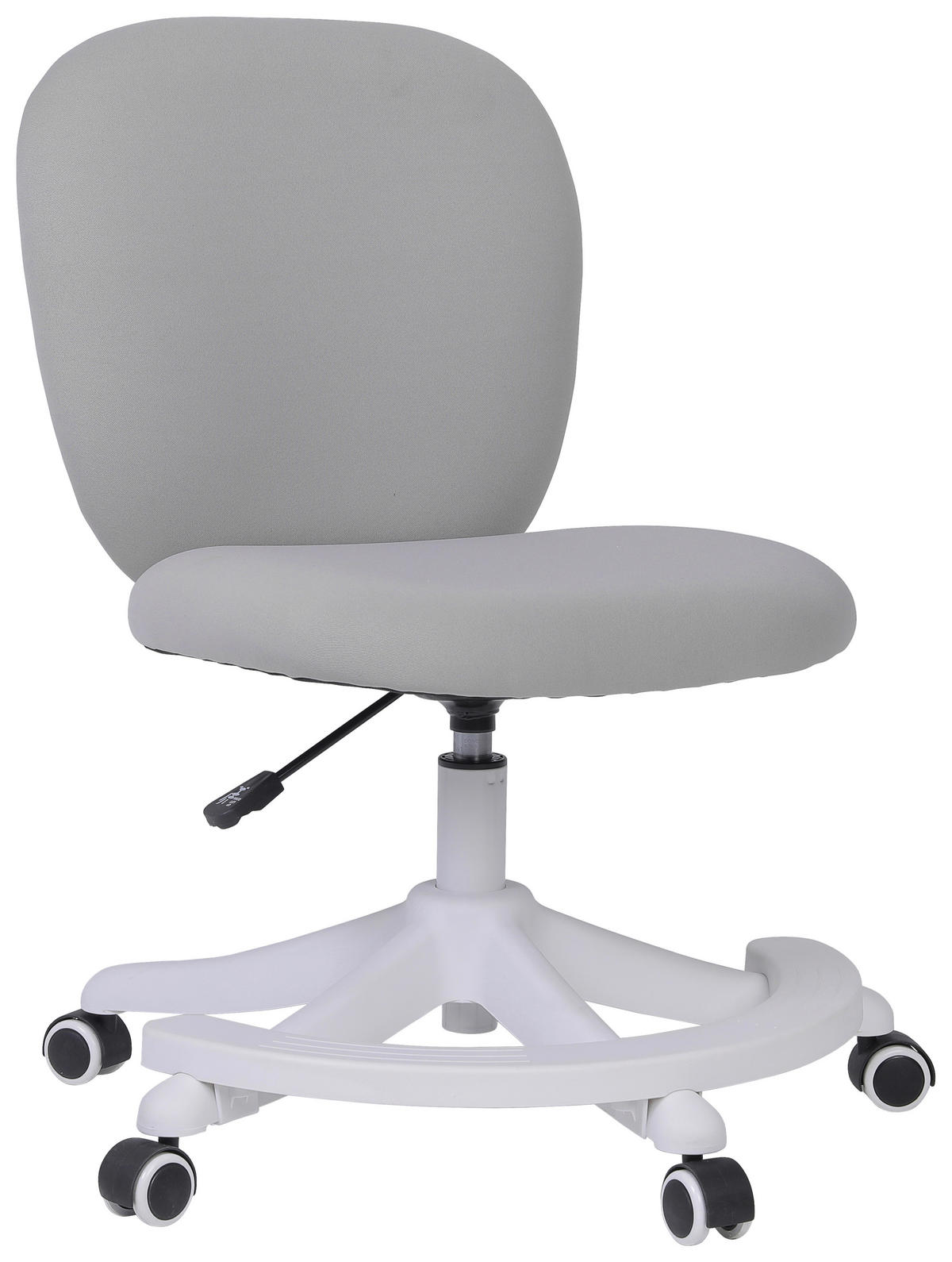 JUGENDDREHSTUHL  in Netzbespannung Grau, Weiß  - Weiß/Grau, MODERN, Kunststoff/Textil (50/86-94/61cm) - Boxxx