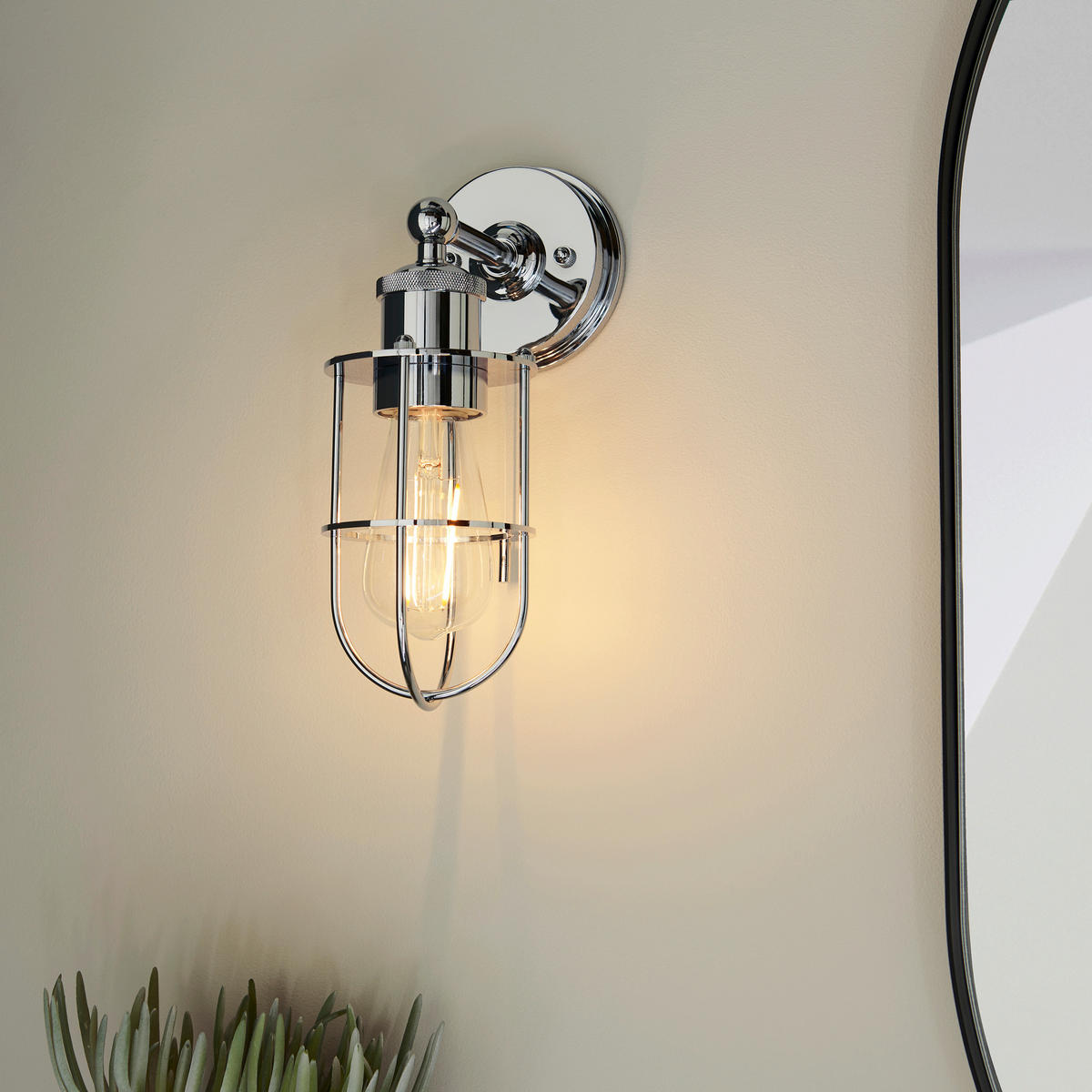 BADEZIMMER-WANDLEUCHTE 11/28,6 cm   - Chromfarben, KONVENTIONELL, Metall (11/28,6cm) - ENDON