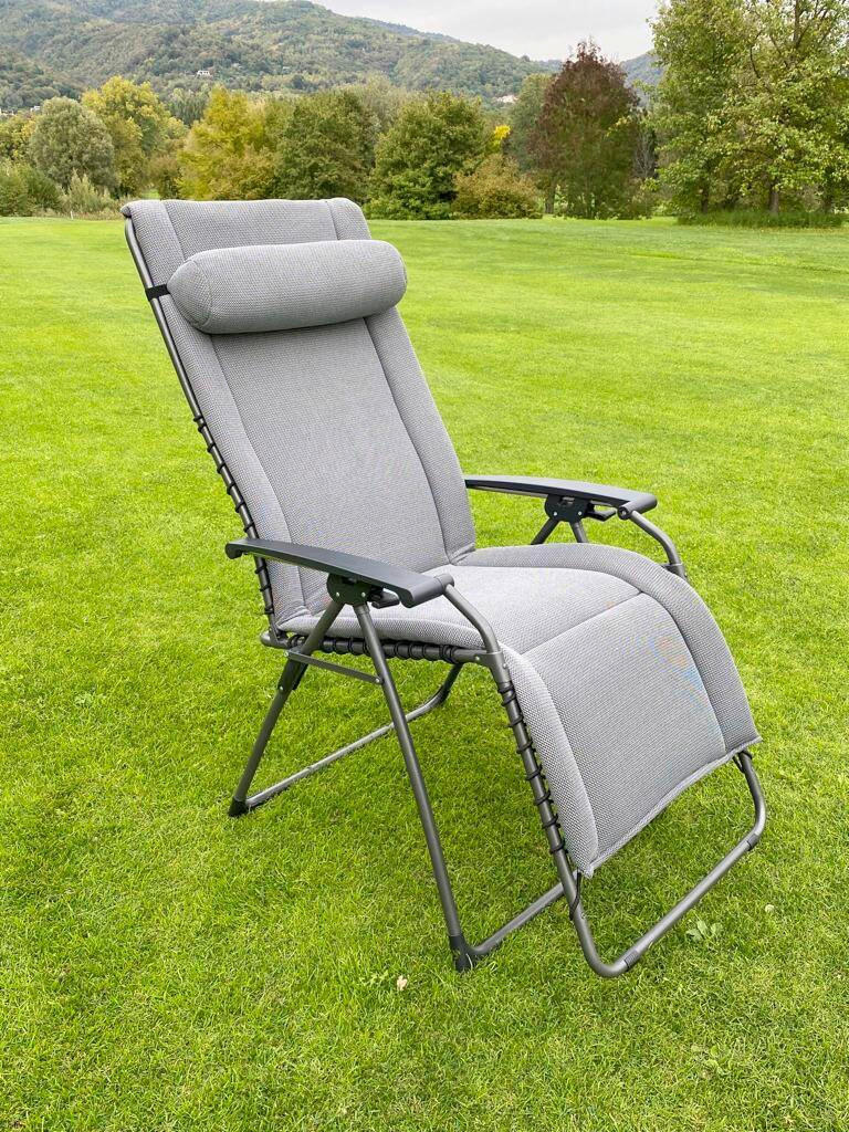 GARTEN-RELAXSESSEL 65/120/160 cm  - Grau, KONVENTIONELL, Kunststoff/Textil (65/120/160cm)
