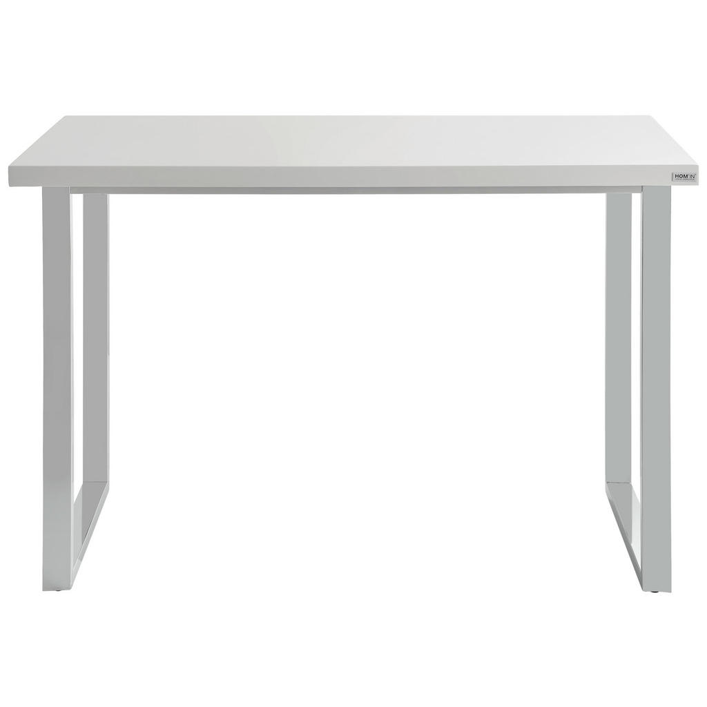 Thumbnail - Hom`in Schreibtisch, Weiß Hochglanz, Metall, Holzwerkstoff, rechteckig, eckig, U-Form, 60x76x120 cm, Bsci, Arbeitszimmer...