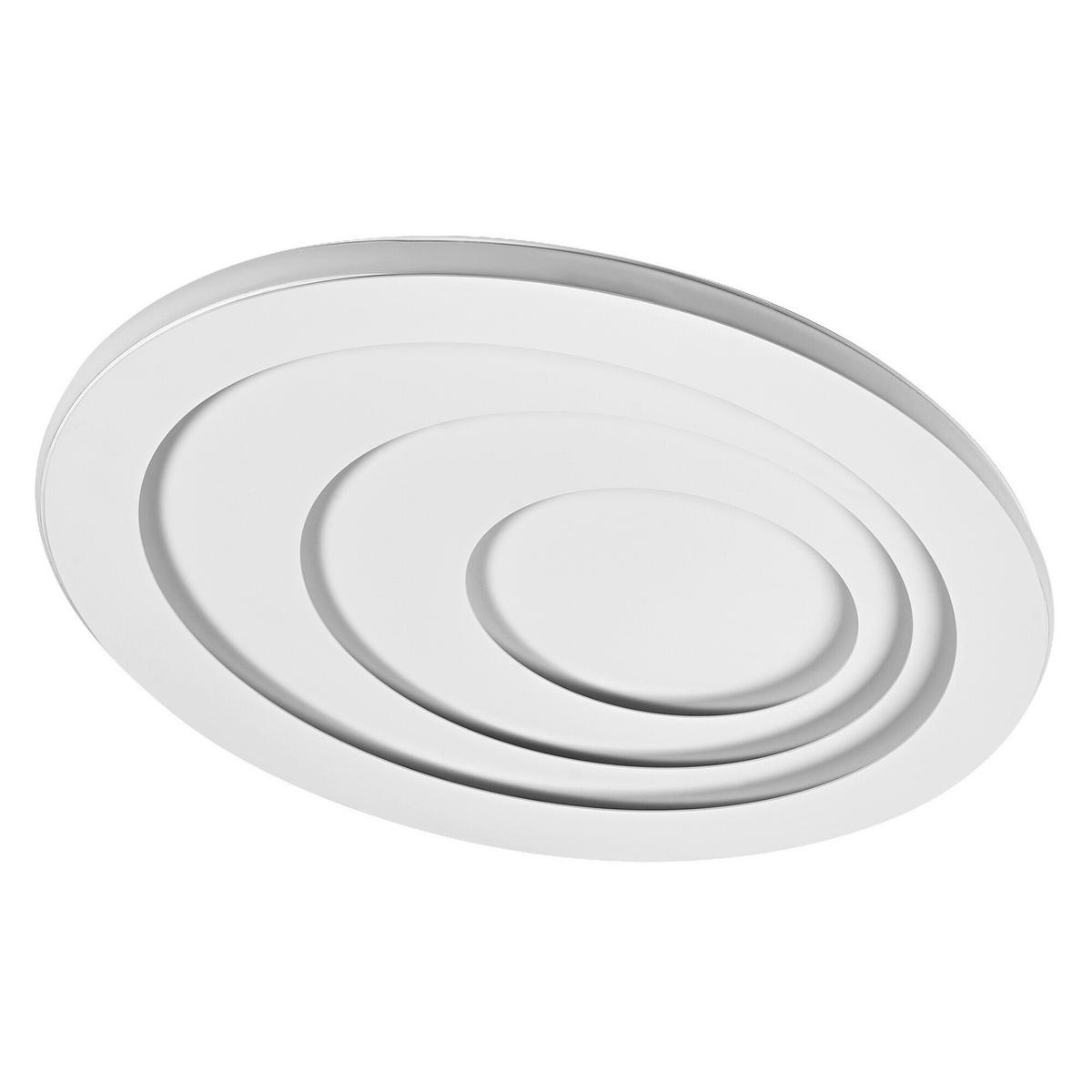 LED-DECKENLEUCHTE Orbis Spiral Oval 48,5/38,5/5,6 cm   - Weiß, Design, Kunststoff/Metall (48,5/38,5/5,6cm) - Osram