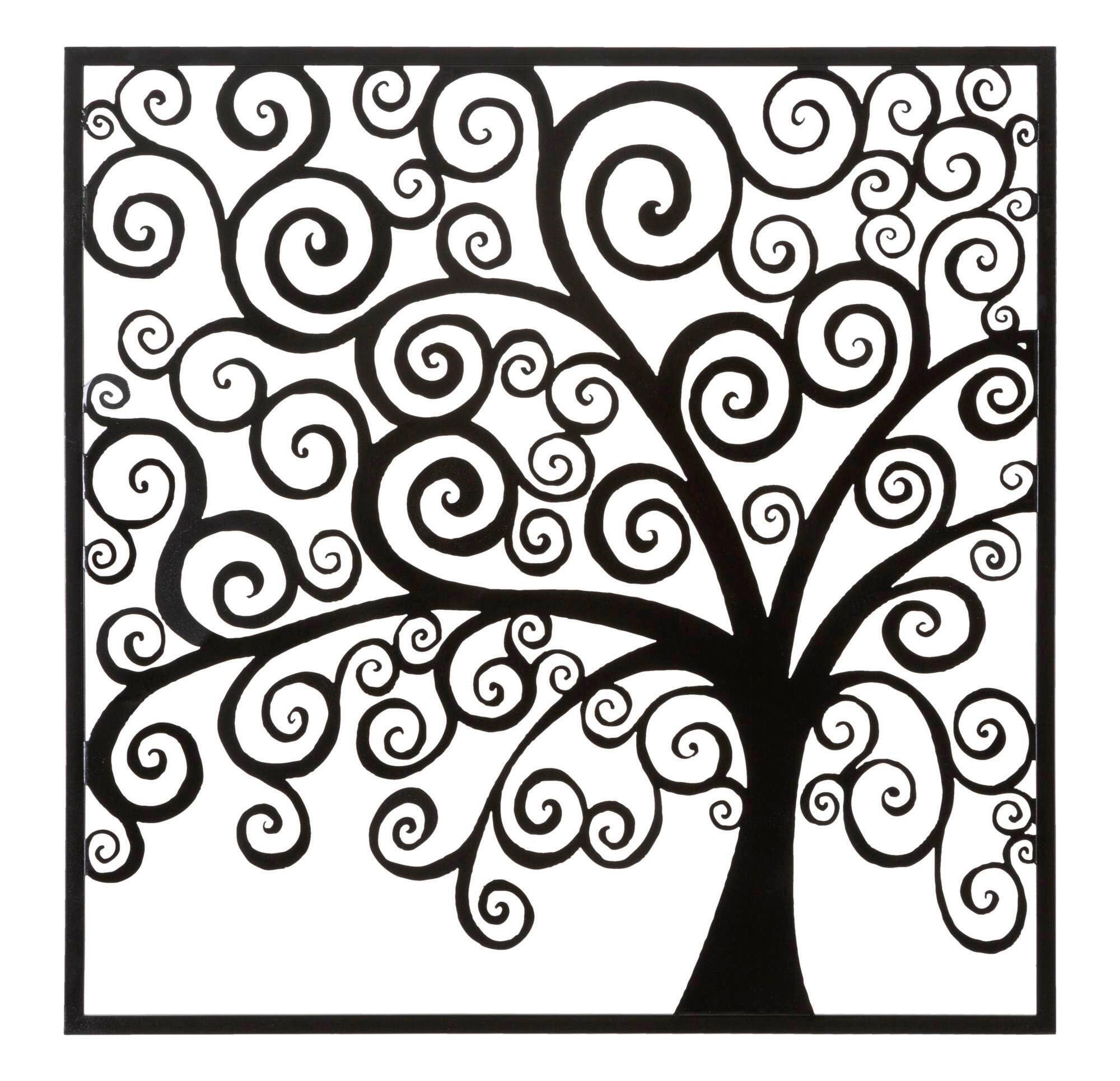 Wanddeko Three Plus Metall  - Schwarz, Basics, Metall (100/100/1cm)