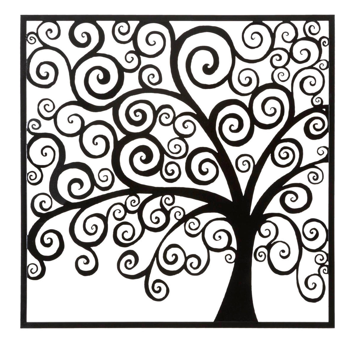 Wanddeko Three Plus Metall  - Schwarz, Basics, Metall (100/100/1cm)