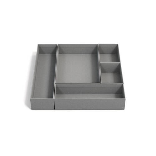 SCHUBLADENBOX 30/30/5 cm  - Grau, Basics, Karton/Papier (30/30/5cm)
