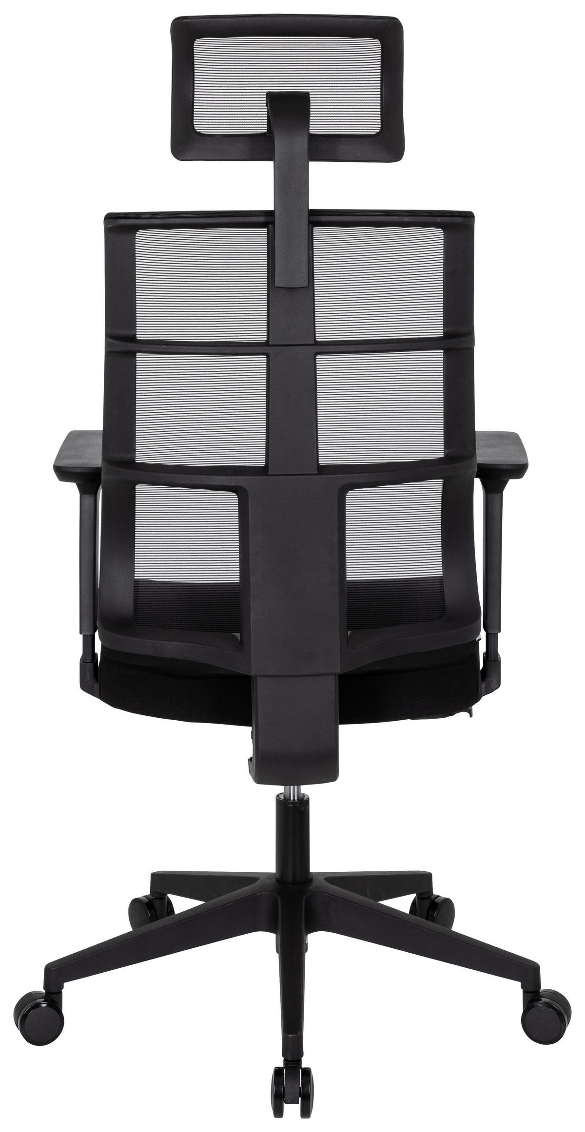 DREHSTUHL  in Netzbespannung, Flachgewebe Schwarz  - Schwarz, MODERN, Kunststoff/Textil (64/138/62cm) - MID.YOU