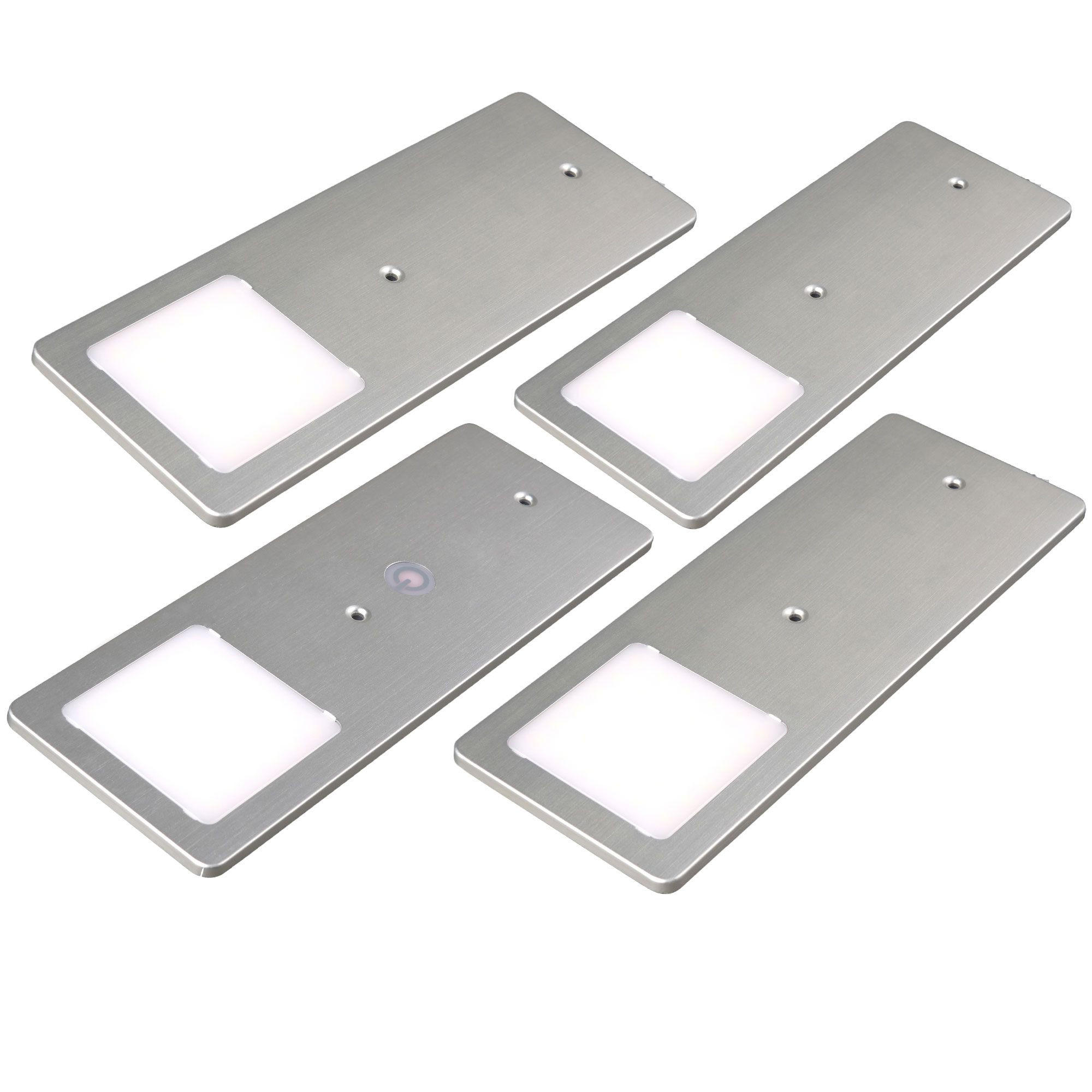 UNTERBAULEUCHTEN-SET - Alufarben, Basics, Metall (19/7/0,4cm) - HKT