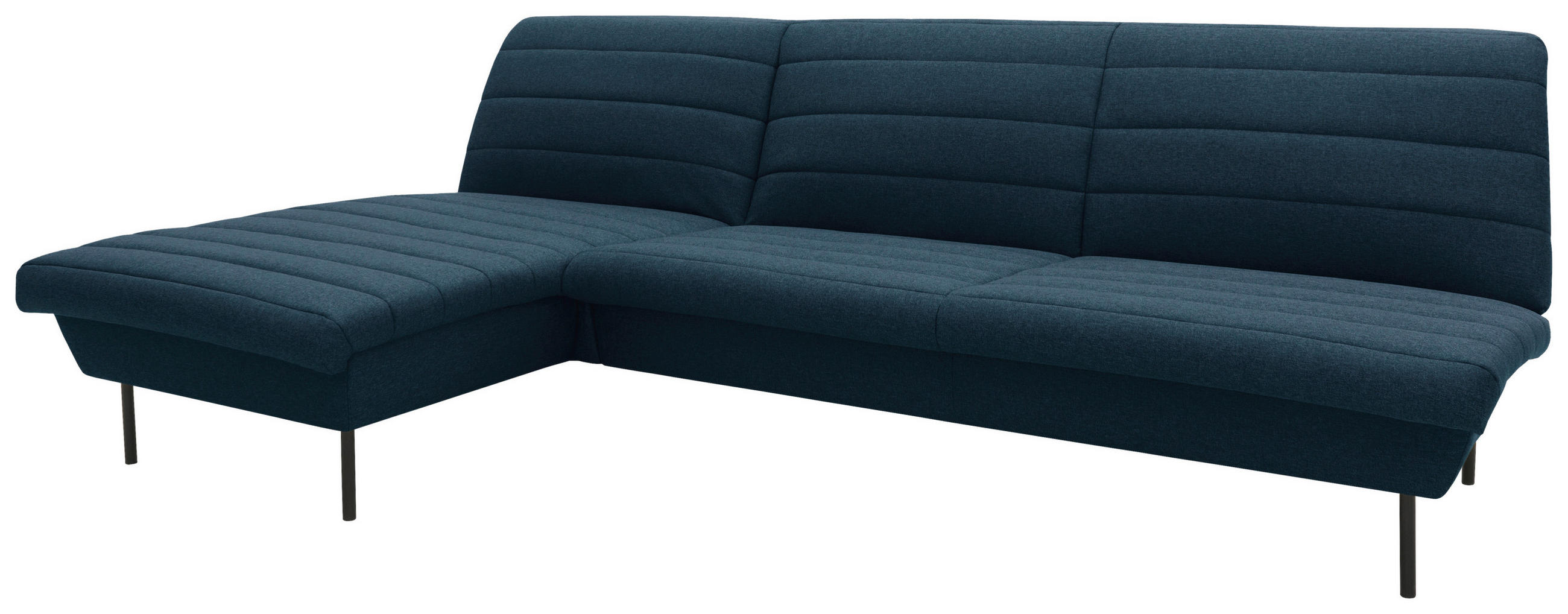 ECKSOFA Looks IX Dunkelblau Webstoff  - Schwarz/Dunkelblau, Design, Textil/Metall (168/274cm) - LOOKS by W.Joop