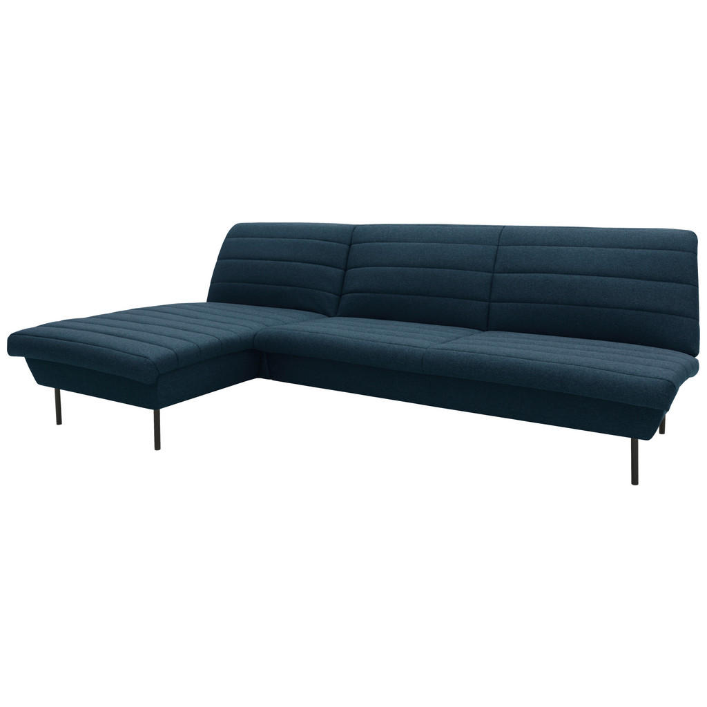 Thumbnail - Looks by W.Joop Ecksofa Looks IX, Dunkelblau, Textil, Uni, 2-Sitzer, nicht einzeln stellbar, L-Form, Ottomane links, 274...