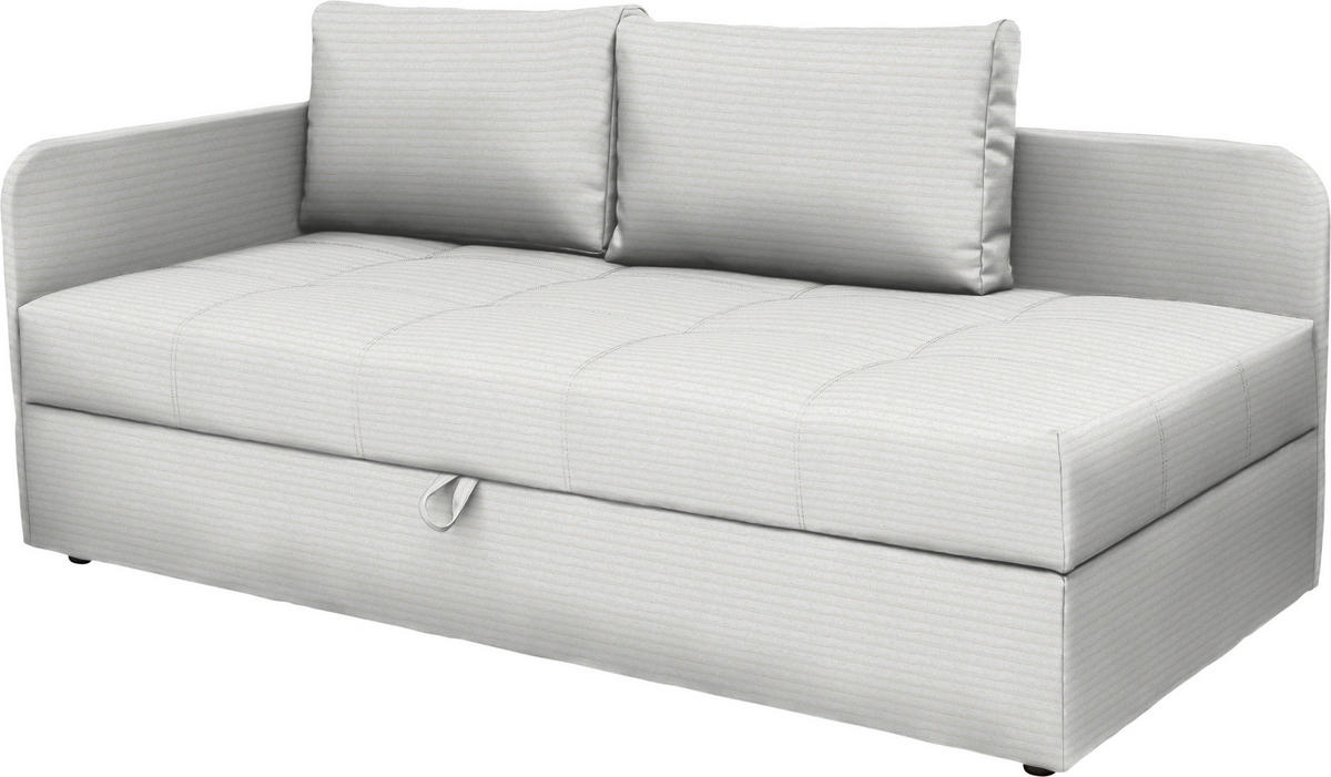 LIEGE  in Cord Grauweiß  - Grauweiß/Schwarz, Basics, Kunststoff/Textil (95/90/205cm) - Xora