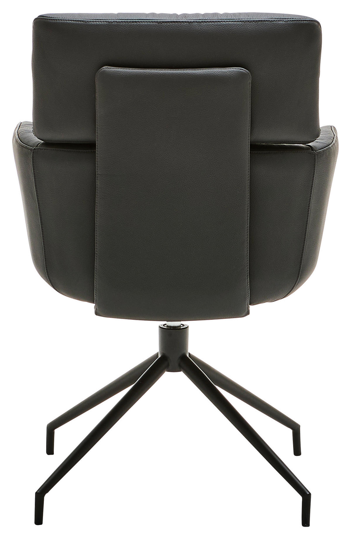 KAROSSZÉK fekete  - fekete, Design, bőr/fém (62/92/65cm) - Dieter Knoll