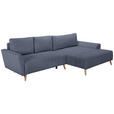ECKSOFA  in Webstoff Blaugrau  - Buchefarben/Blaugrau, KONVENTIONELL, Holz/Textil (294/169cm) - Carryhome