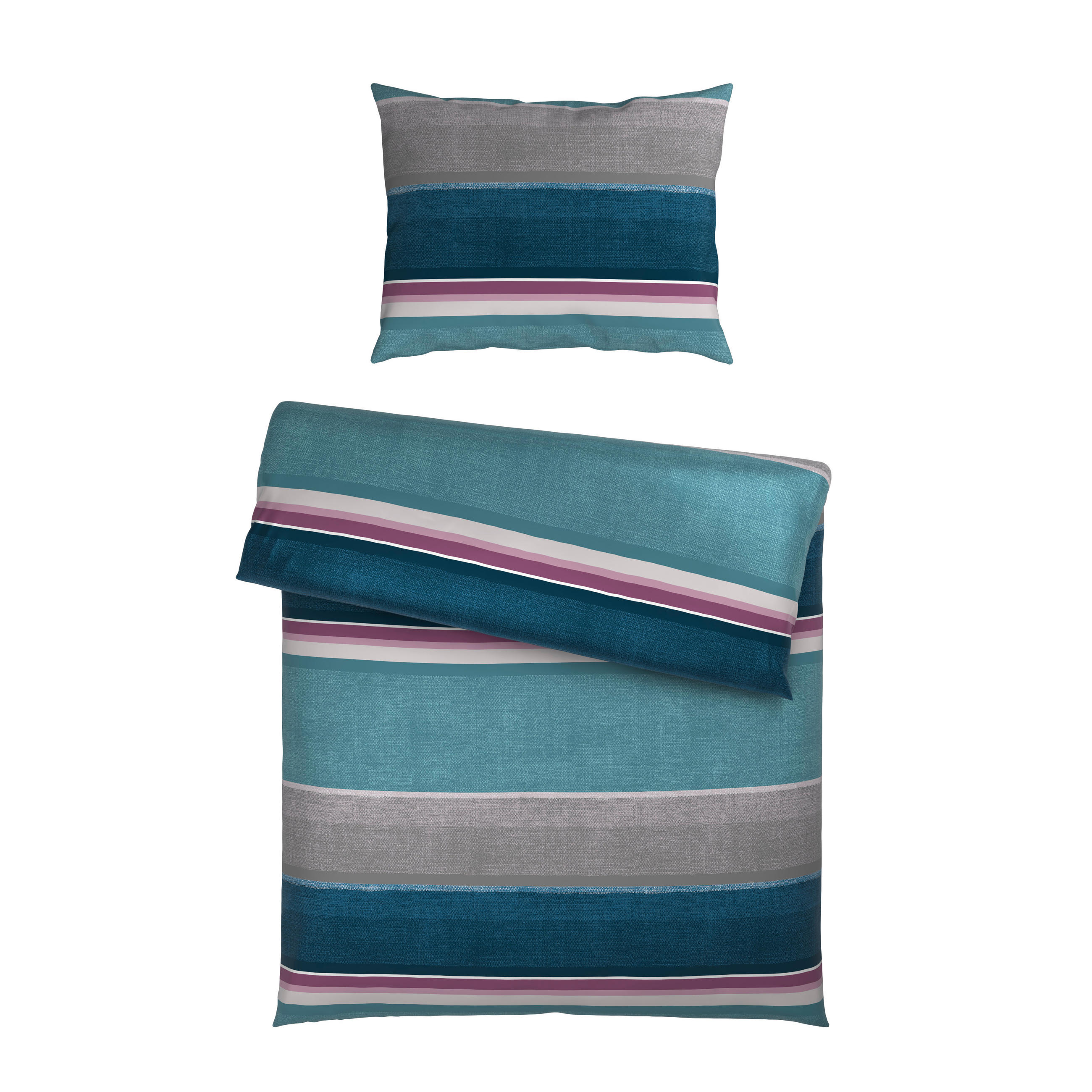 BETTWÄSCHE CUBY Satin 140/200 cm  - Petrol, KONVENTIONELL, Textil (140/200cm) - Esposa