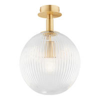 DECKENLEUCHTE  36/25/25 cm    - Transparent/Messingfarben, KONVENTIONELL, Glas/Metall (36/25/25cm)