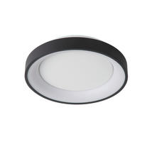 LED-DECKENLEUCHTE Vidal 28/28/6 cm   - Schwarz, Design, Kunststoff (28/28/6cm) - Lucide