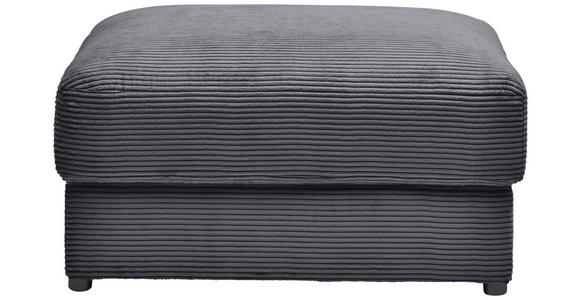 HOCKER in Textil Graphitfarben  - Schwarz/Graphitfarben, MODERN, Kunststoff/Textil (100/47/80cm) - Carryhome