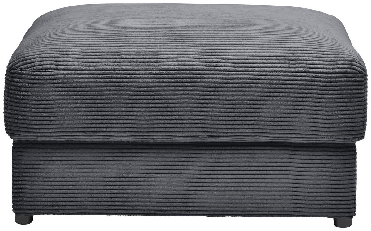 HOCKER in Textil Graphitfarben  - Schwarz/Graphitfarben, MODERN, Kunststoff/Textil (100/47/80cm) - Carryhome
