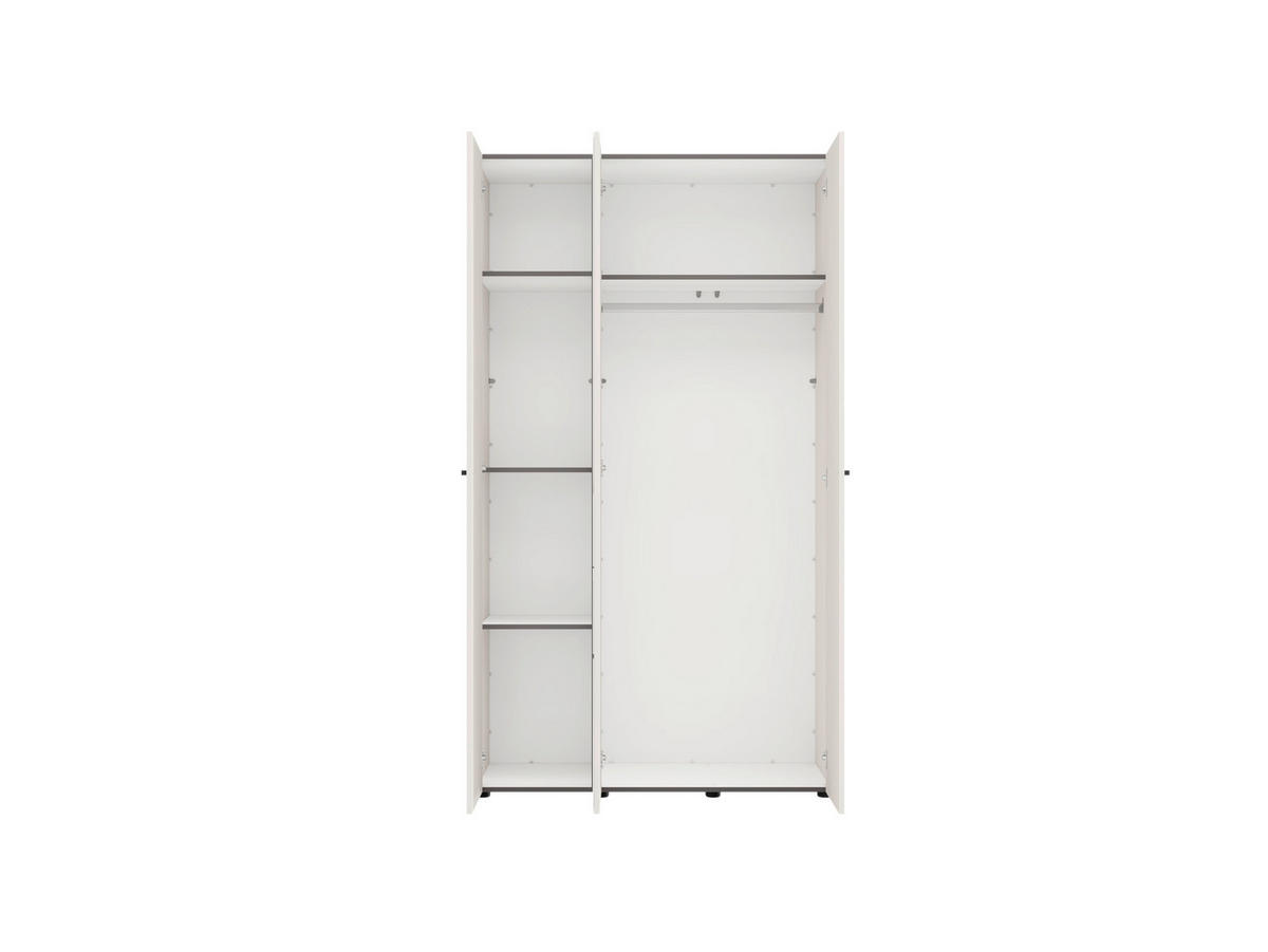 ORMAR ZA ODJEĆU kašmir   - kašmir/crna, Moderno, staklo/drvni materijal (117/52/207,5cm) - Ti'me