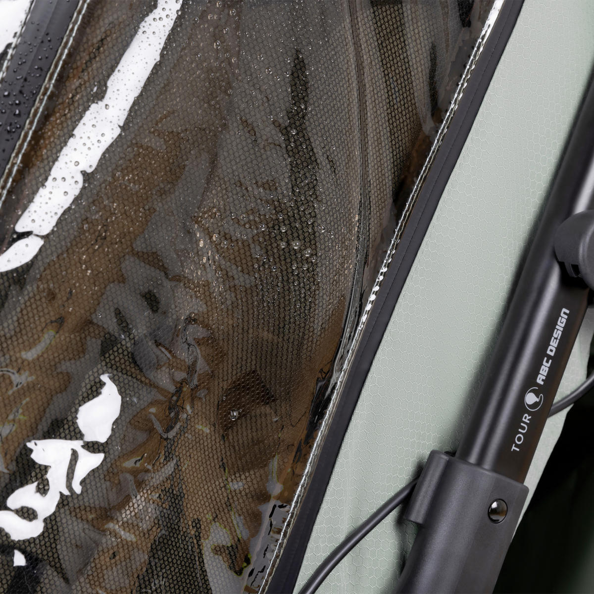 FAHRRADANHÄNGER   Tour 2  - Salbeigrün, Basics, Textil (81/53/56cm) - ABC Design