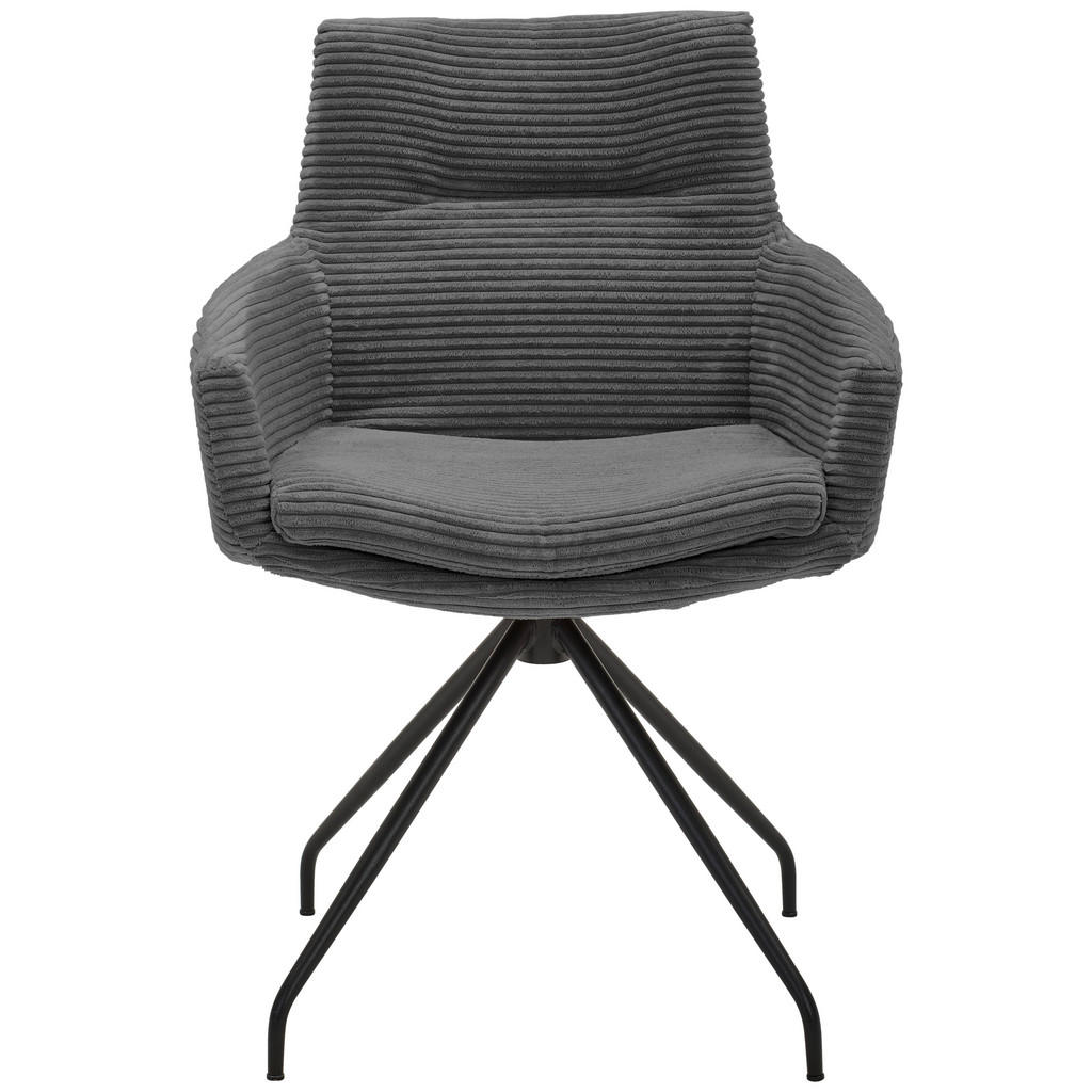 Thumbnail - Musterring Armlehnstuhl, Dunkelgrau, Textil, Stativgestell, 61x85x64 cm, Esszimmer, Stühle, Esszimmerstühle, Armlehnenst...