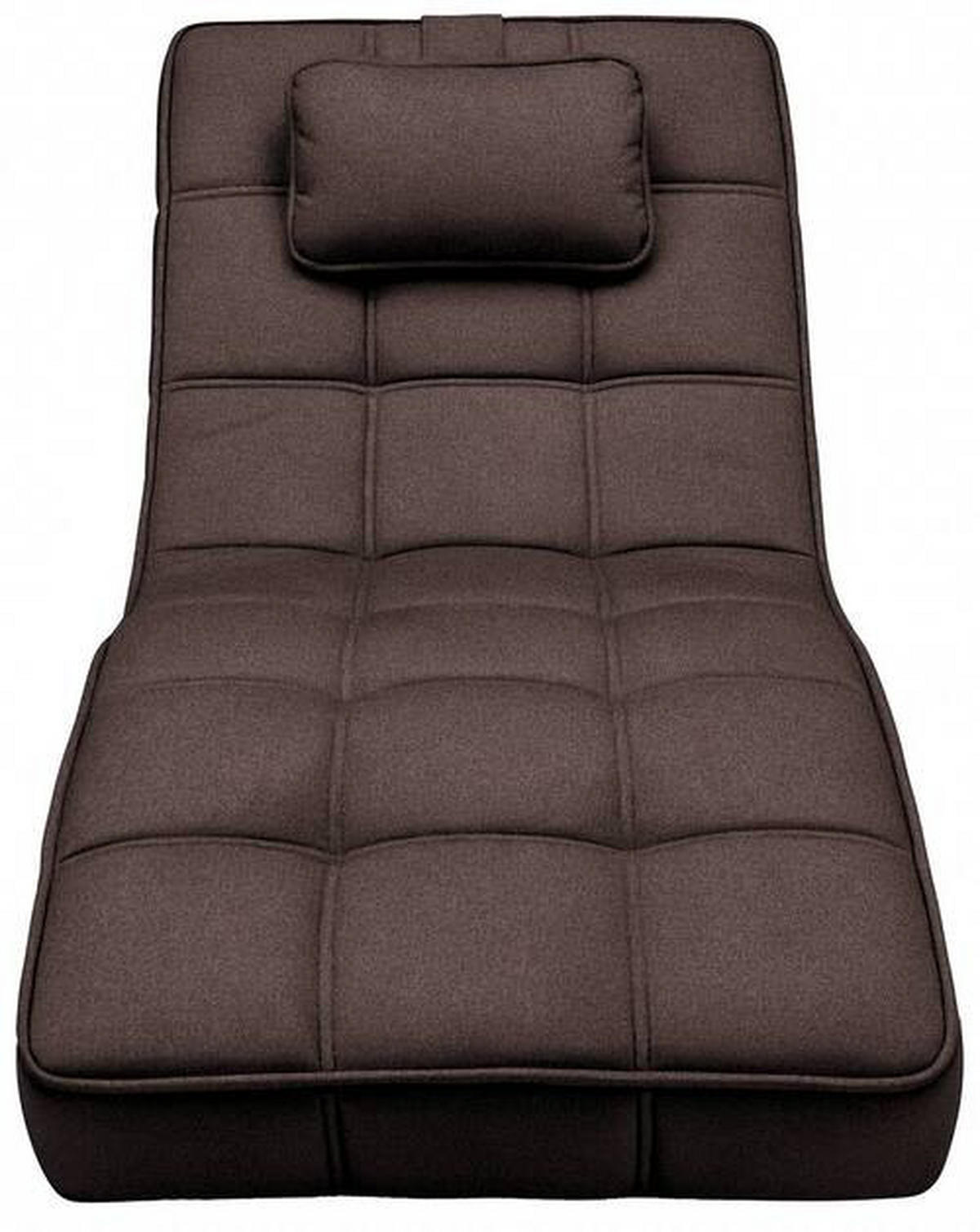 RELAXLIEGE in Webstoff Dunkelbraun  - Dunkelbraun/Schwarz, Design, Textil/Metall (74/86/162cm) - Hom`in