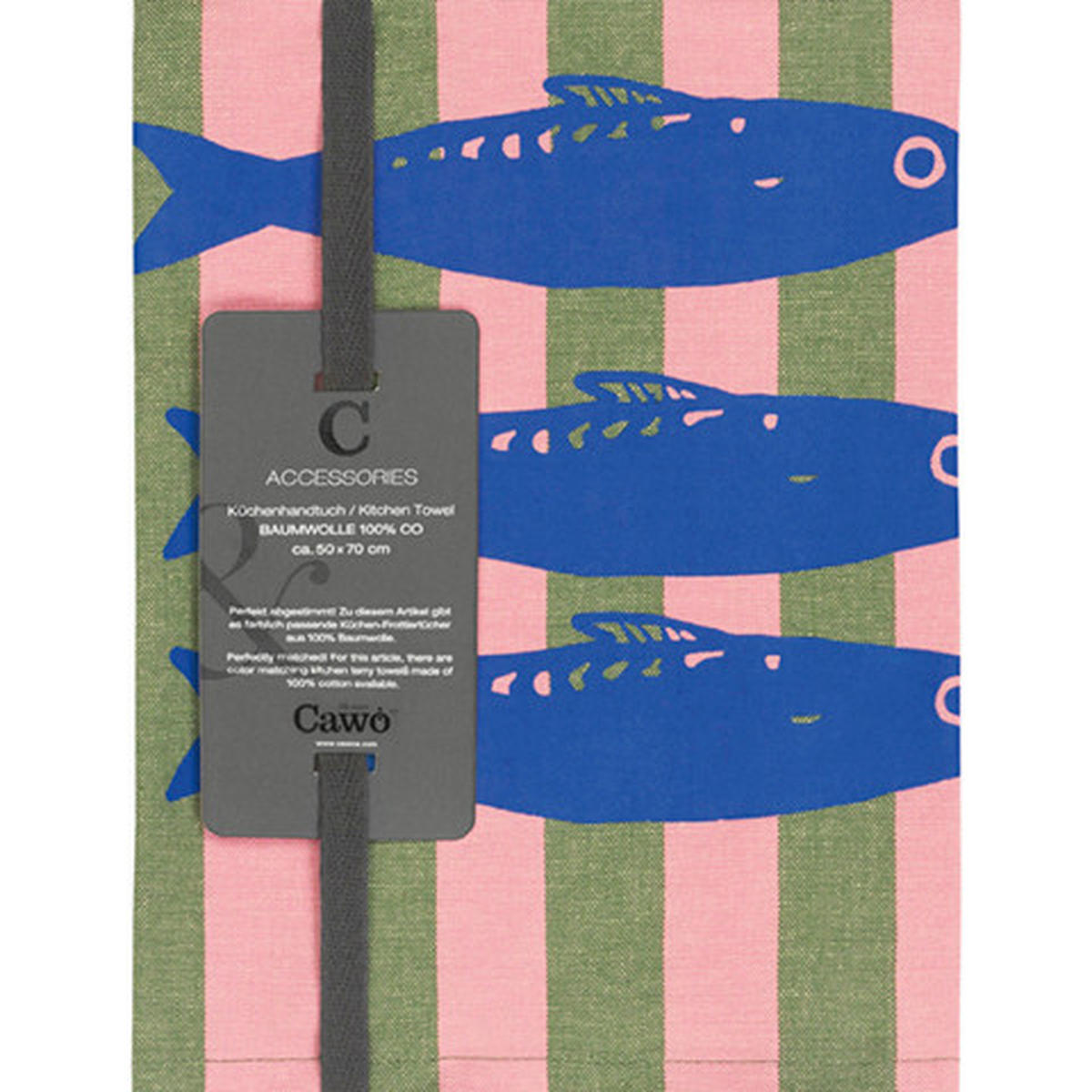 GESCHIRRTUCH Blau, Rosa, Olivgrün  - Blau/Rosa, Basics, Textil (50/70cm) - Cawoe