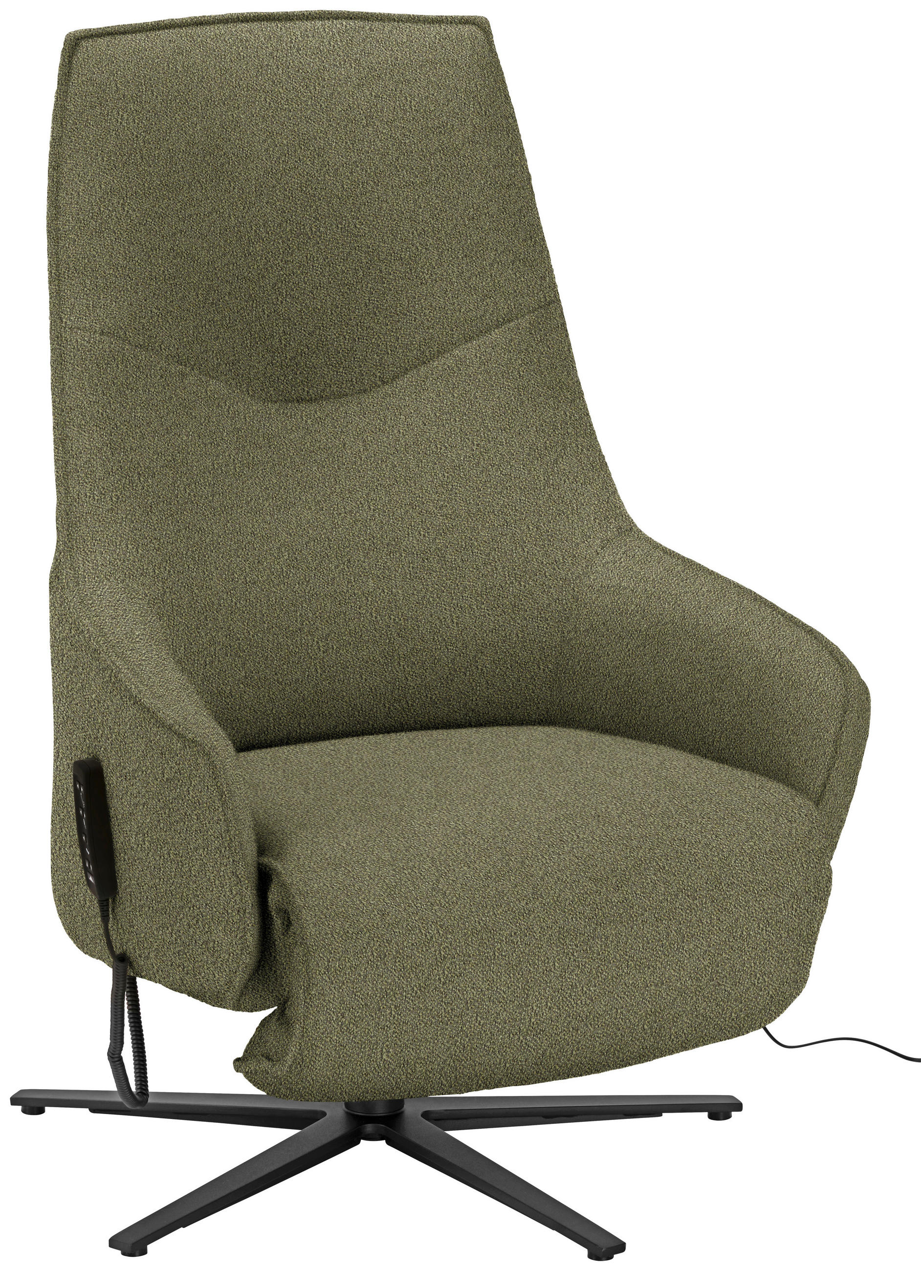 RELAXSESSEL in Textil Olivgrün  - Anthrazit/Olivgrün, Design, Textil/Metall (70/112/85cm) - Himolla