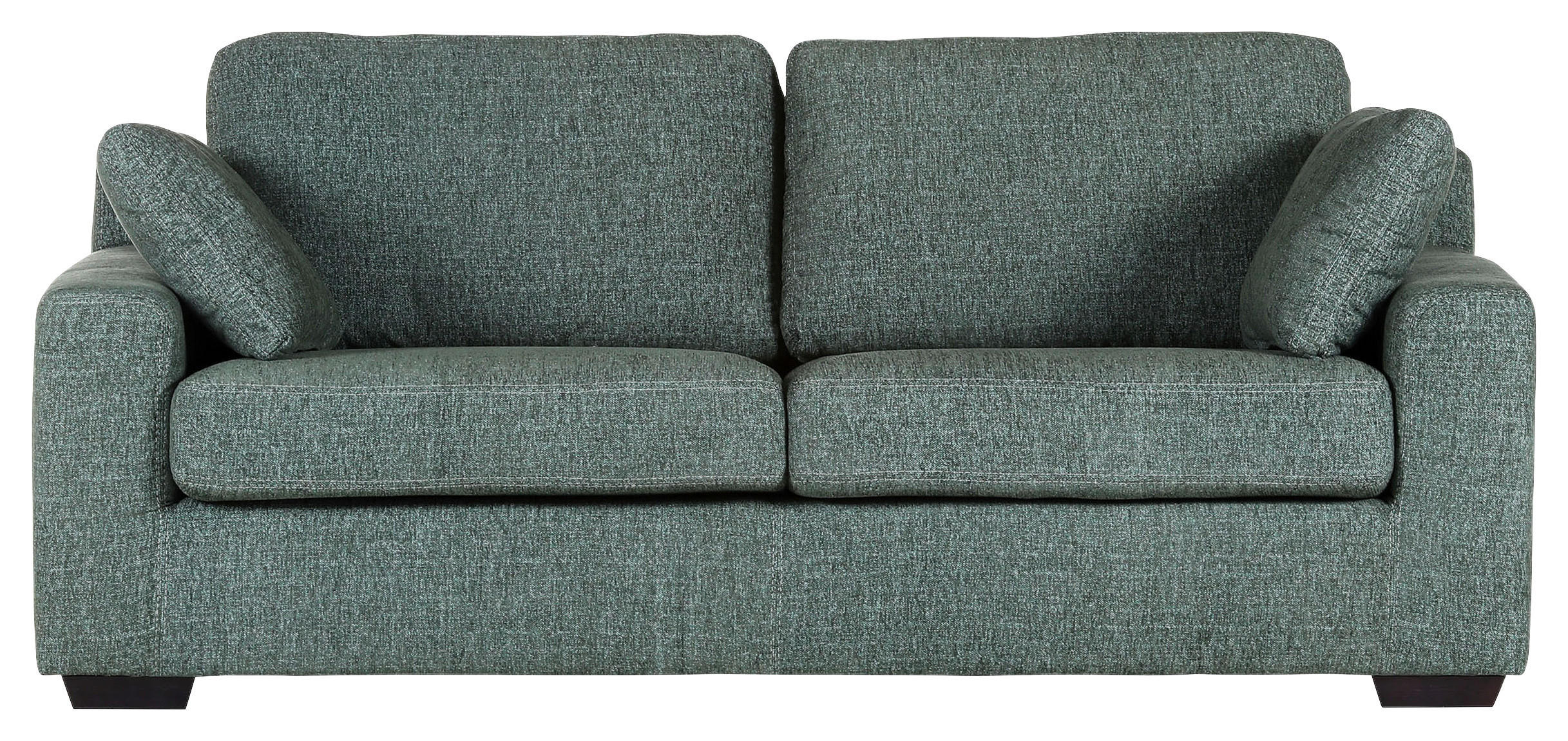 2-SITZER-SOFA Flachgewebe Grün  - Dunkelbraun/Grün, KONVENTIONELL, Holz/Textil (195/70/89cm) - Livetastic